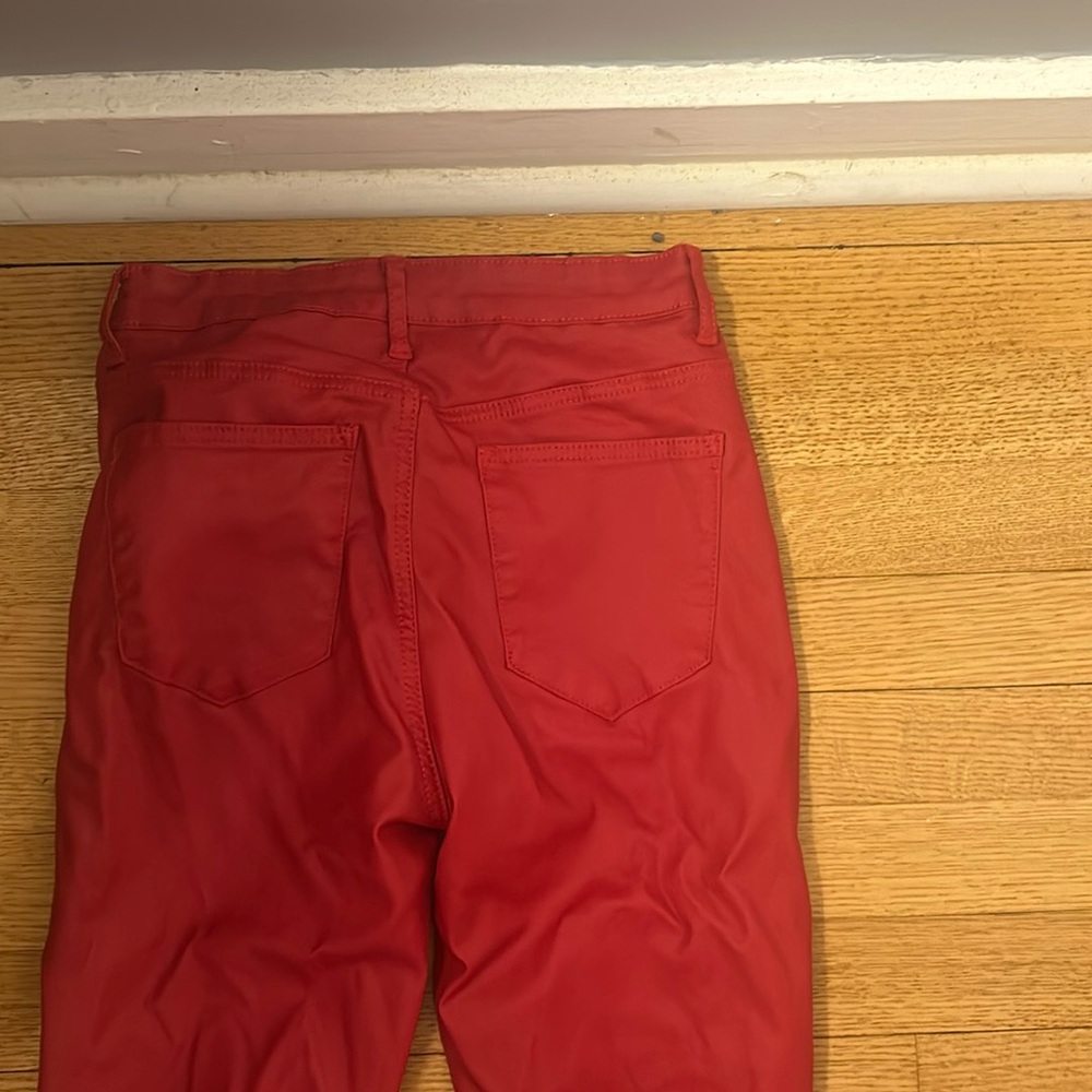 edikted red leather pants